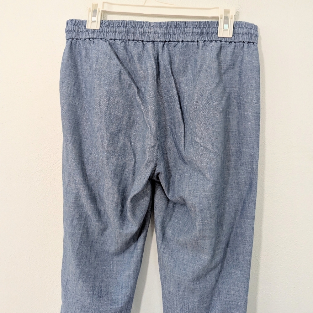 J. Crew Factory Set Of 2 Pull On Drawstring Pants Straight Leg Crop Length 4 - Picture 11 of 15
